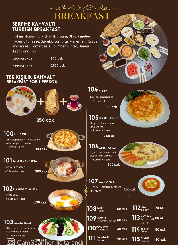 Mehmet Efendi menu page 5 — Doner kebab varieties